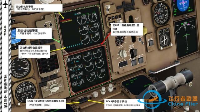 XP11 FF 波音757 中文指南 2.7發(fā)動機機組警報-3474