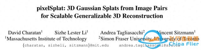 pixelSplat:用于可擴展3D重建的圖像對的3D高斯splat(CVPR2024)-6978